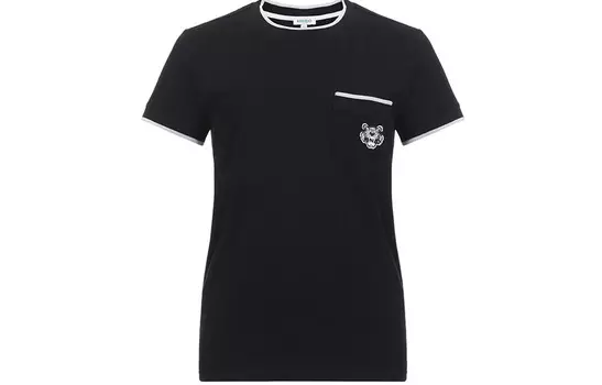 Футболка женская Kenzo с карманом, черный