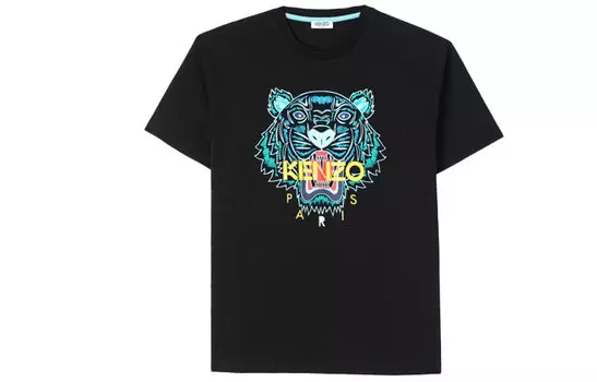 Футболка женская Kenzo Offset Printing Tiger, черный