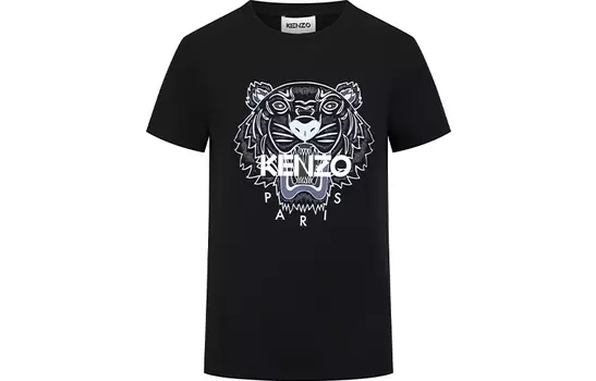 Футболка женская Kenzo, черный / бело-синий
