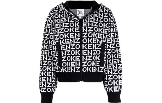 Куртка женская Kenzo на молнии, черный / белый