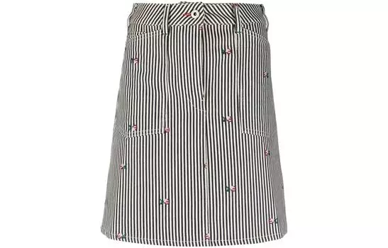 Женская длинная юбка Kenzo, черный/белый