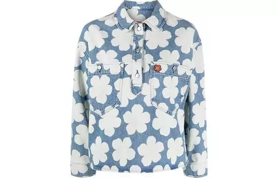 Рубашка женская Kenzo, синий / белый