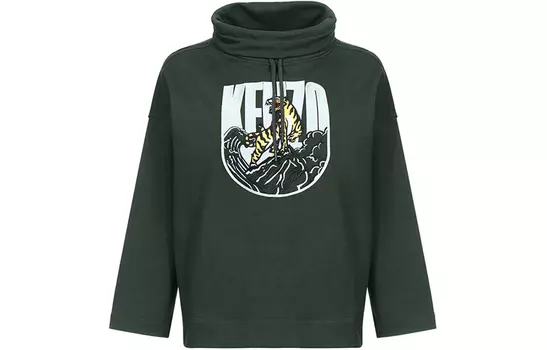 KENZO Женская толстовка, цвет Army Green