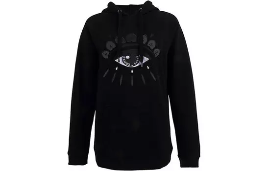 Толстовка женская Kenzo с капюшоном и принтом, черный