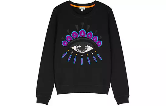 Толстовка женская Kenzo, черный / сине-фиолетовый