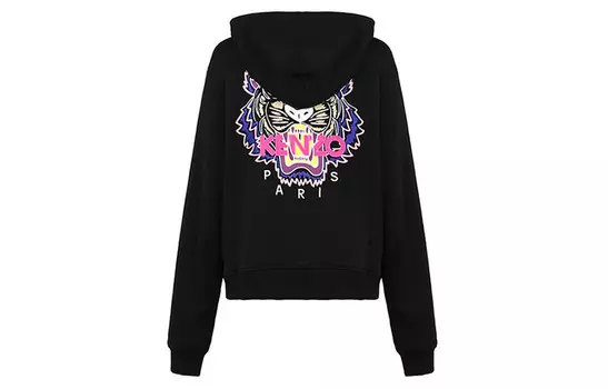 Толстовка женская Kenzo с логотипом и принтом, черный