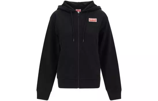 Толстовка женская Kenzo Logo-print Zip-front, черный