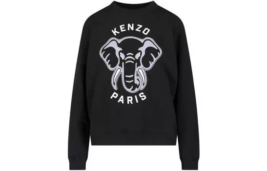 Толстовка женская Kenzo Varsity Jungle Embroidered, черный