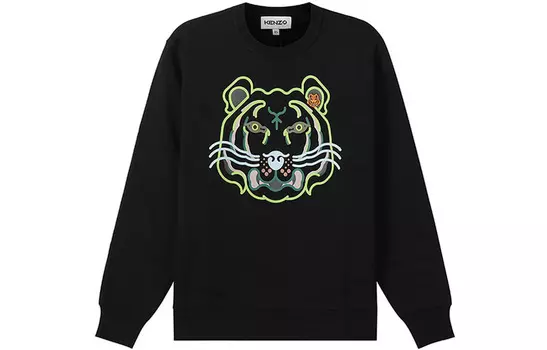 Толстовка женская Kenzo, черный / салатовый
