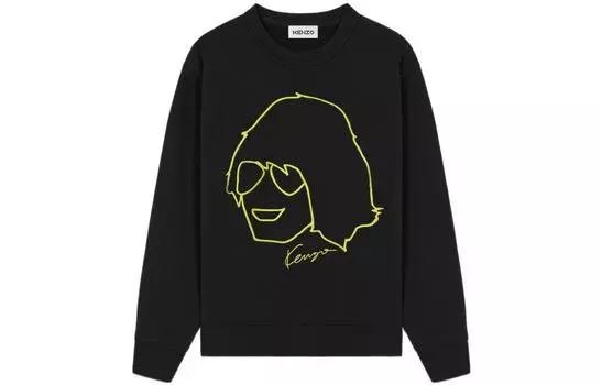 Толстовка женская Kenzo с принтом, черный / желтый