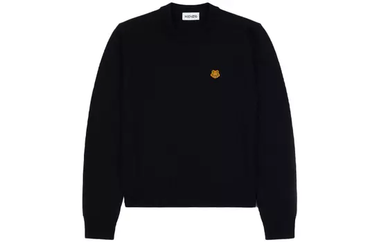 Толстовка женская Kenzo с мини вышивкой, черный