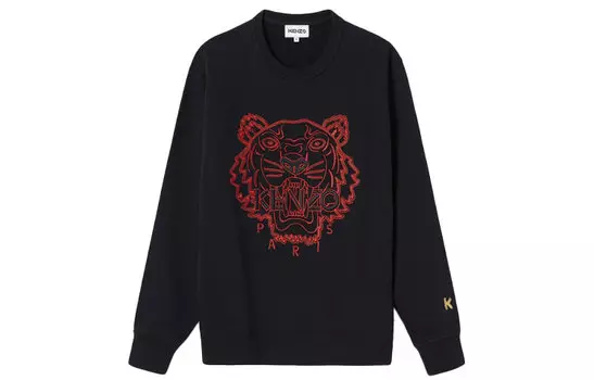 Толстовка Kenzo Classic Tiger Head, черный / красный