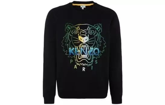 Толстовка женская Kenzo Letter Logo, черный / синий