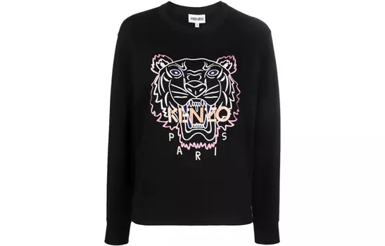 Толстовка женская Kenzo, черный / розовый / белый
