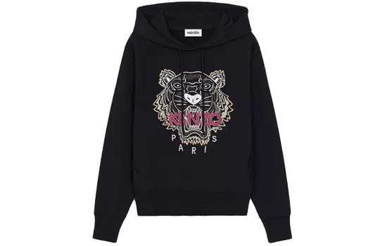 Толстовка женская Kenzo Paris Tiger Logo, черный / желтый