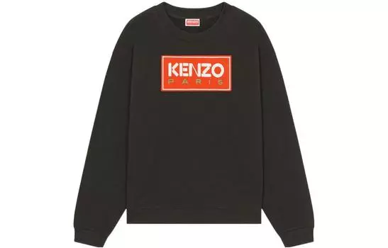 Толстовка женская Kenzo Logo Patch Crew-neck, черный