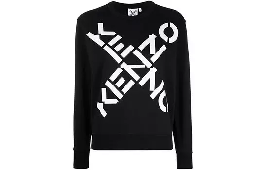 Свитер женский Kenzo с двойным логотипом, черный