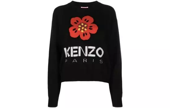 Свитер женский Kenzo Prais с цветком, черный