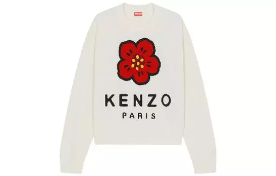 Свитер женский Kenzo с принтом, бежевый