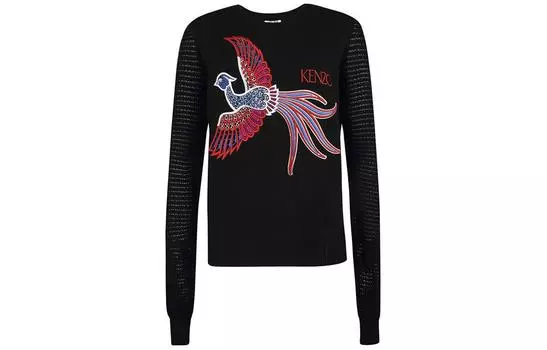 Свитер женский Kenzo тонкой вязки, черный