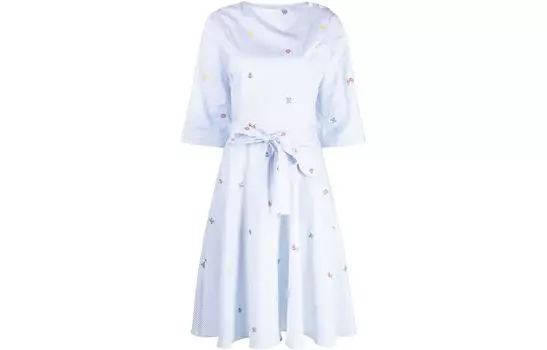 Платье женское Kenzo в горошек, светло-синий