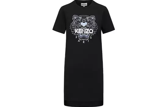 KENZO Женское платье с короткими рукавами и шортами, цвет Black