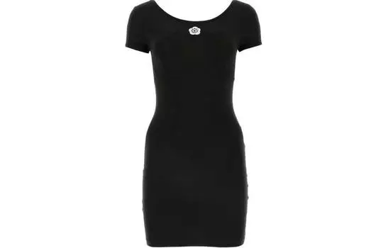 KENZO Женское платье с короткими рукавами и шортами, цвет Black