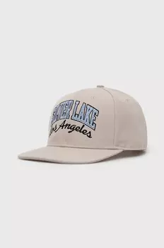 Кепка Abercrombie & Fitch с козырьком с добавлением хлопка, серый