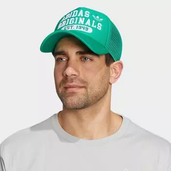 Кепка adidas Originals New Prep Trucker Snapback Hat, зеленый