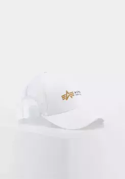 Кепка Alpha Industries "Аксессуары Alpha Industries - Головные уборы Кепка Alpha Label Trucker", белый