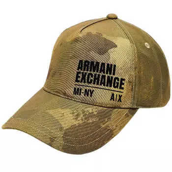 Кепка Armani Exchange Camo Print Baseball, хаки