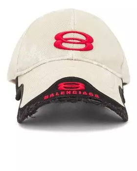 Кепка Balenciaga, бежевый/красный