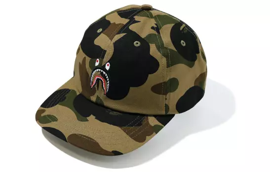 Кепка Bape 1st Camo Shark Panel A BATHING APE, зеленый