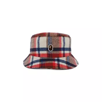 Кепка BAPE в клетку Красная