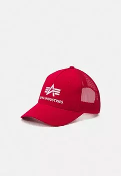 Кепка BASIC TRUCKER UNISEX Alpha Industries, скорость красная