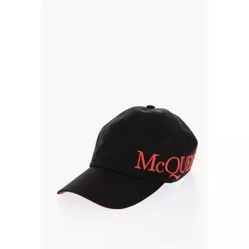 Кепка большого размера с вышитым логотипом Alexander Mcqueen, Black