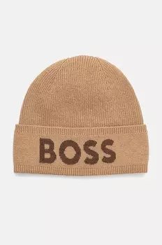 Кепка BOSS из смесовой шерсти, бежевый