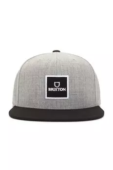 Кепка Brixton Alpha Square Mp Snapback, цвет Heather Grey