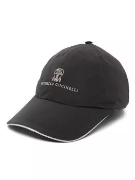 Кепка Brunello Cucinelli с вышитым логотипом, черный