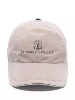 Кепка Brunello Cucinelli с вышитым логотипом, нейтральный