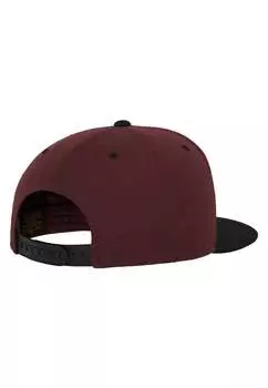 Кепка Classic Snapback 2-Tone Flexfit, бордо, черная