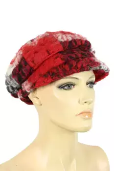 Кепка COLLEZIONE ALESSANDRO "шерсть", красный