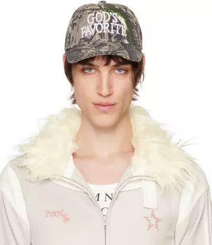 Кепка цвета хаки «Любимец Бога» Praying, Real tree