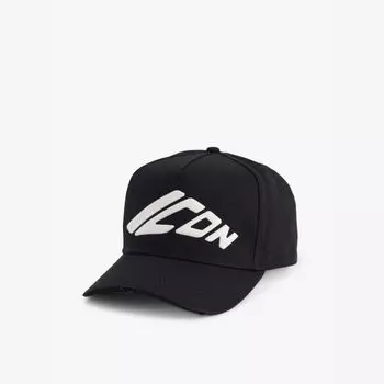 Кепка D2 new icon из хлопкового твила Dsquared2, черный