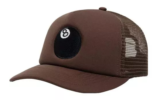 Кепка дальнобойщика 8 Ball Stussy, коричневый