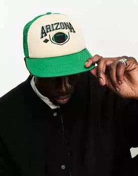 Кепка дальнобойщика ASOS DESIGN с зеленой вышивкой Arizona