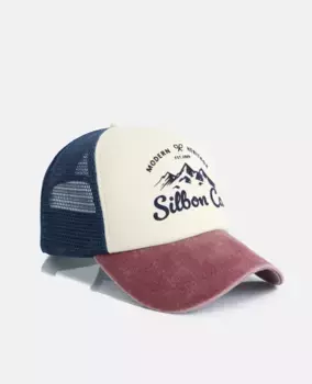 Кепка дальнобойщика бордового цвета для мужчин Silbon, бордовый