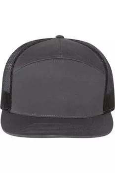 Кепка дальнобойщика Richardson из семи панелей, угольно-черный