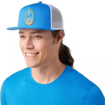 Кепка дальнобойщика Rolling Trail Smartwool, цвет Laguna Blue