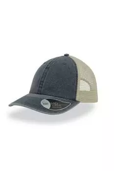 Кепка дальнобойщика с 6 панелями, окрашенная пигментом Case Atlantis, темно-синий